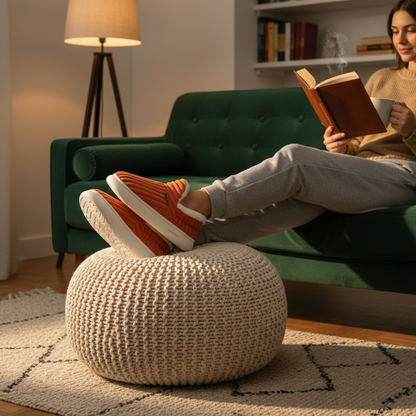 PantoufLuxe™ – Pantoufles Orthopédiques Douillettes & Ultra-Confort