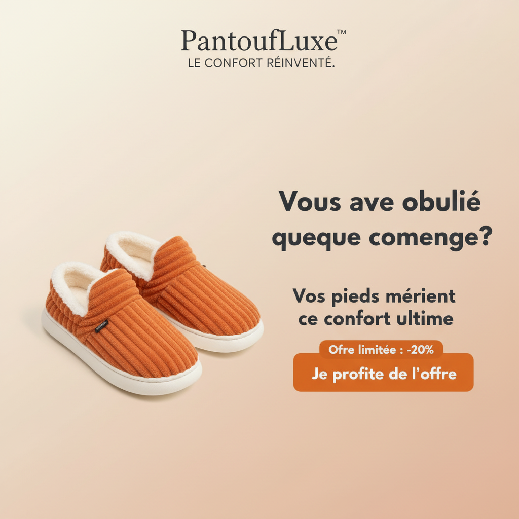 Banner promotionnel PantoufLuxe™